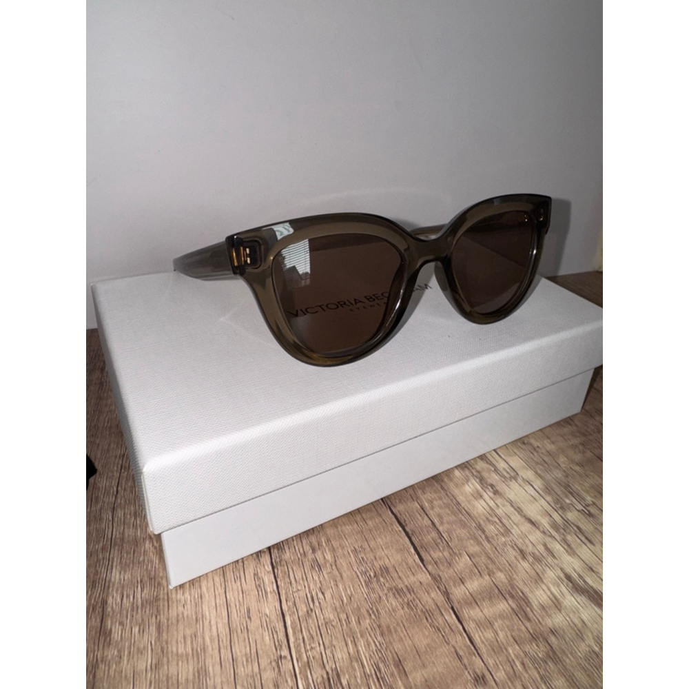 NWT Victoria Beckham Brown Gradient Sunglasses Designer Chic Minimal Luxury - Picture 3 of 7
